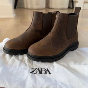 Zara Kids Brown Chelsea Boots
